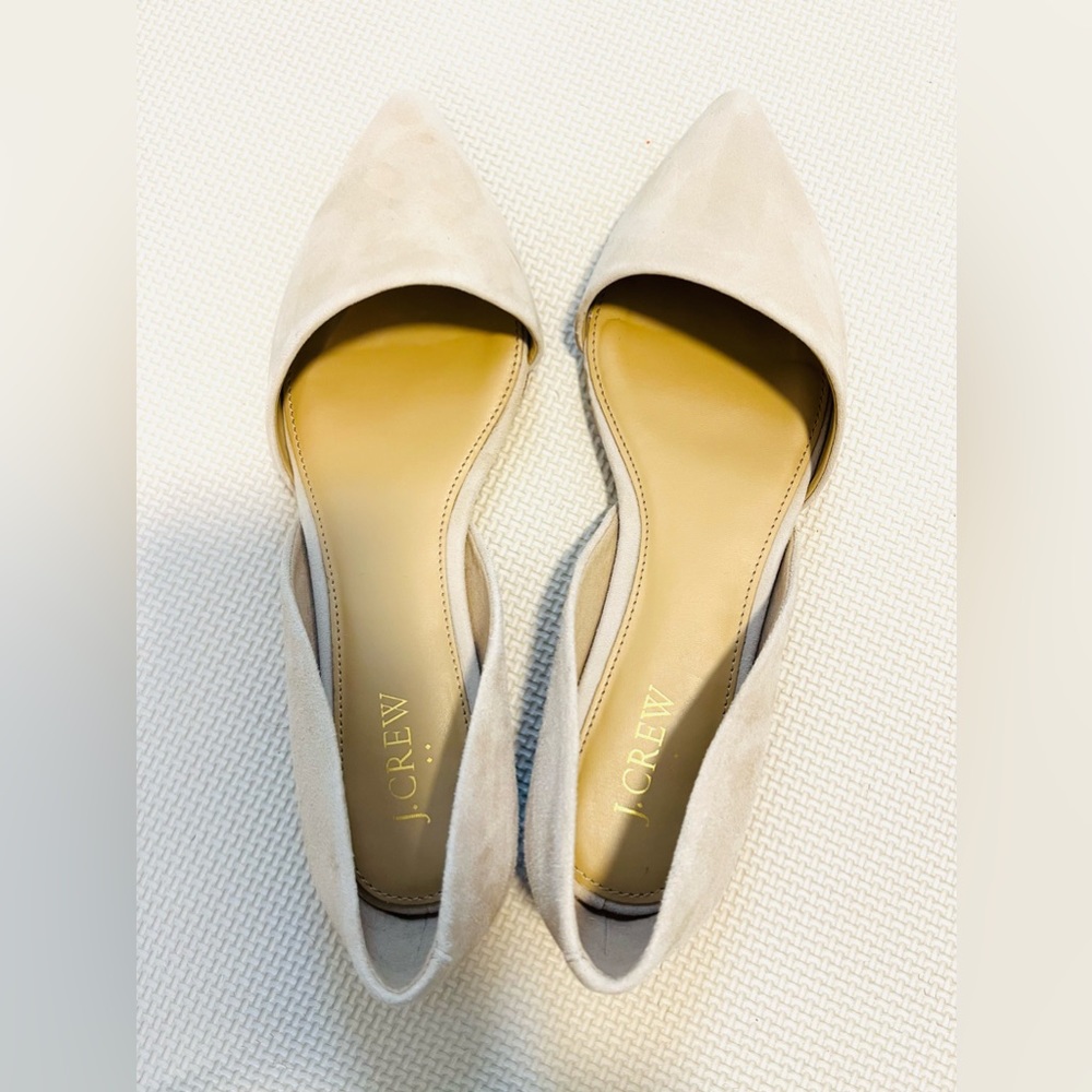 J Crew Suede D’Orsay Flats NEW